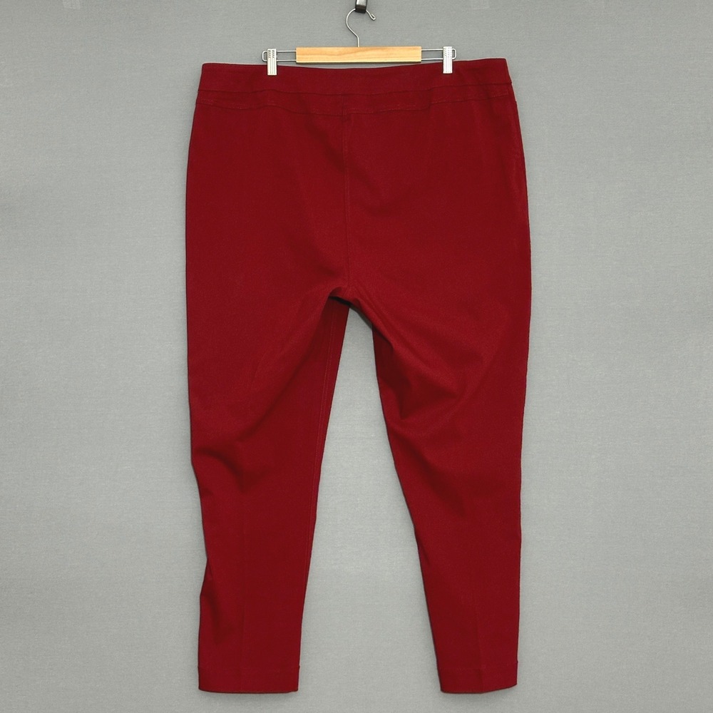 Soft Surroundings Womens Pants Plus 3X Burgundy Pull On Straight Classic Casual - Picture 3 of 13